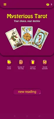 Mysterious Tarot android App screenshot 0