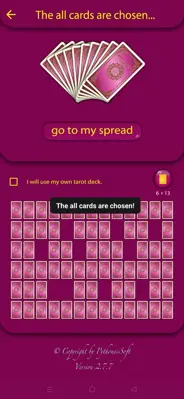Mysterious Tarot android App screenshot 2